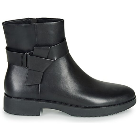 FitFlop Knot Black Leather Ankle Boots | Women's Size 8 | NWT in Box - Picture 3 of 9